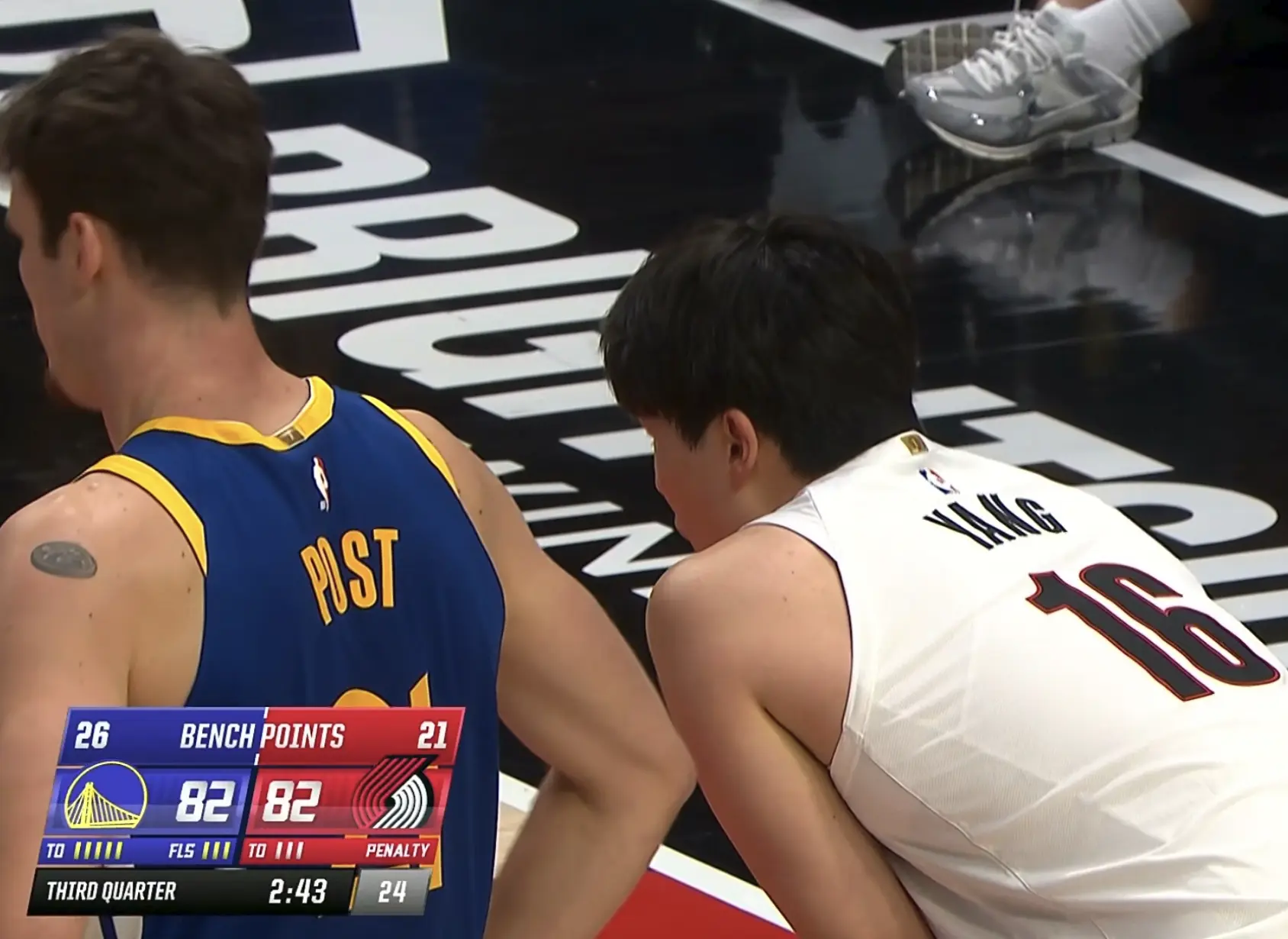 场季前赛打, 惜败勇士, tenan